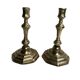 Pair of candlesticks in Louis XV style with cut corners from the early 19th century.