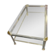 Brass and glass coffee table