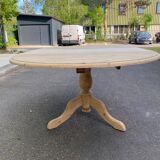 Interior's extendable solid wood round table tripod 160cm