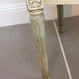 Pair of Louis XVI style medallion armchairs in orange velvet - circa 1950