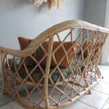 rattan bench