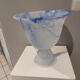 Large vase cut glass paste Vintage Murano 1970