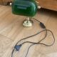 Banker's lamp notary brass and green opaline
