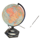 Globe terrestre J.Forest verre vintage 1950 mappemonde - 37 cm