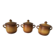Set of three mini cocottes Pillivuyt in porcelain – 1930s-1940s