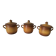 Set of three mini cocottes Pillivuyt in porcelain – 1930s-1940s