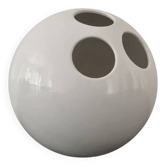 Spherical Vase • Bowling • Vitreous Porcelain • Enzo Bioli • Il Picchio • 1970