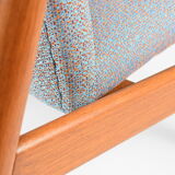 Fauteuil vintage entièrement restauré designer E.Homa, années 60, Europe de l’Est, multicolore, résistant à l’eau