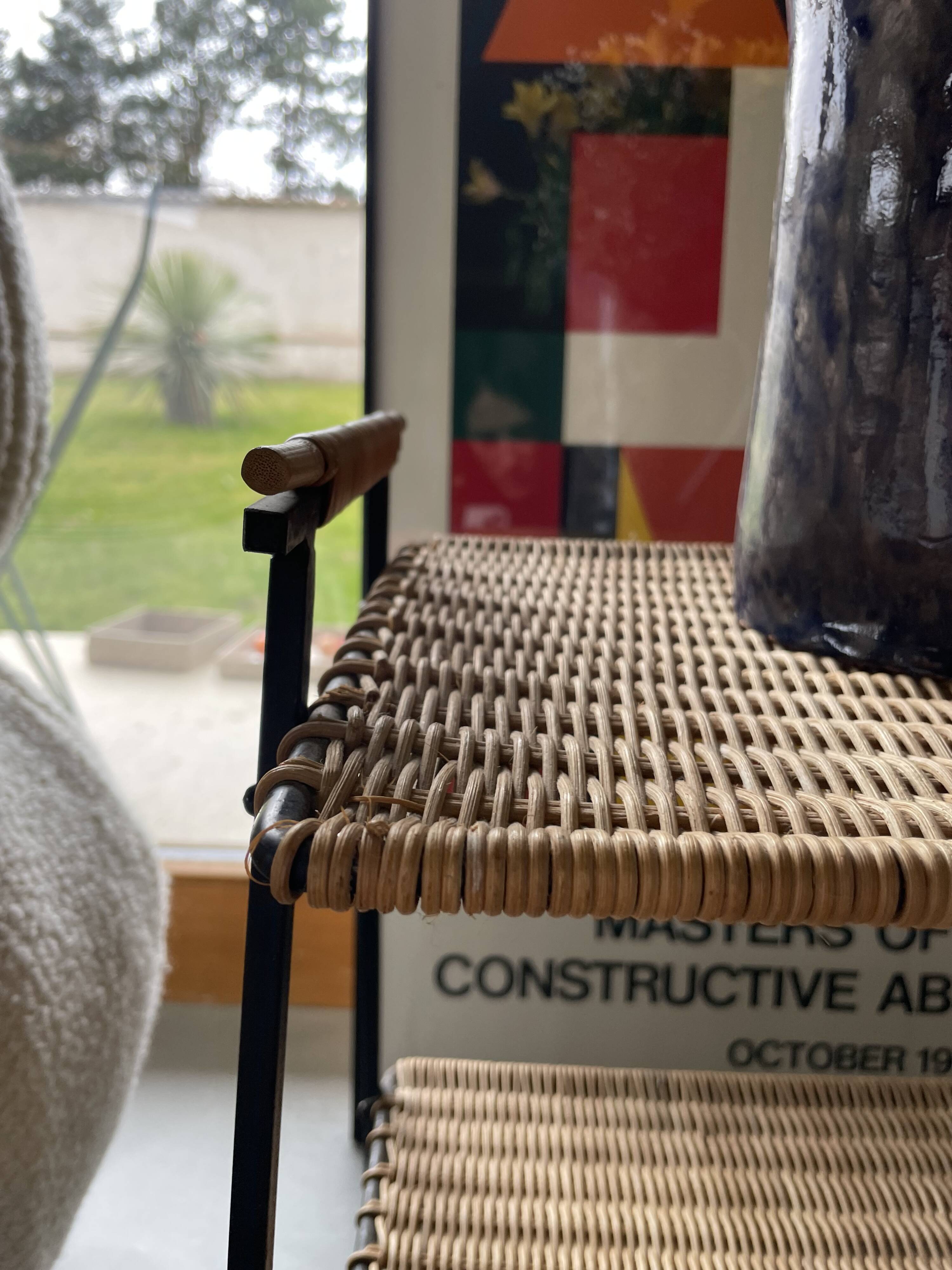 Raoul Guys metal wicker serving trolley