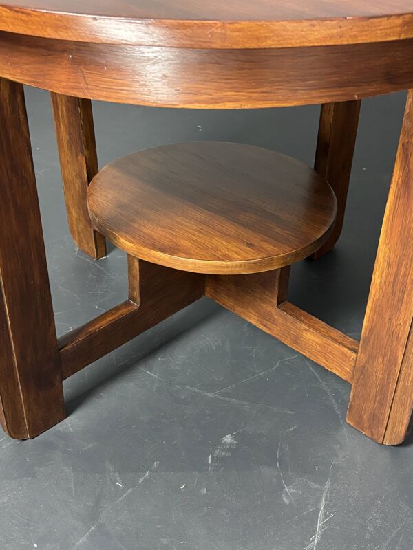 Table d'appoint ou table basse Art Déco néerlandaise en acajou, milieu du XXe siècle, vers 1940-1950