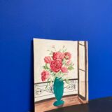 Watercolor with vintage roses