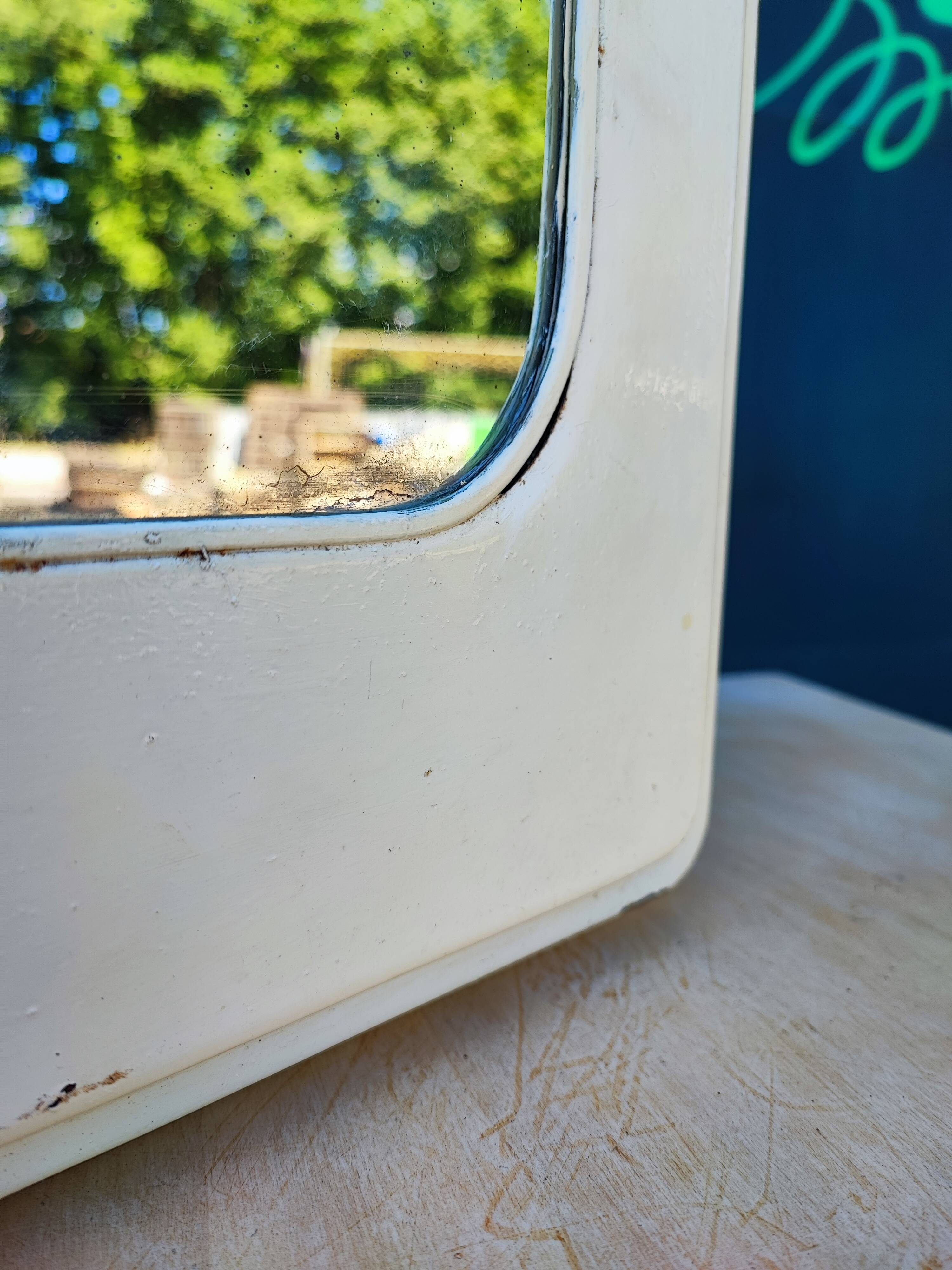 Metal medicine cabinet mirror