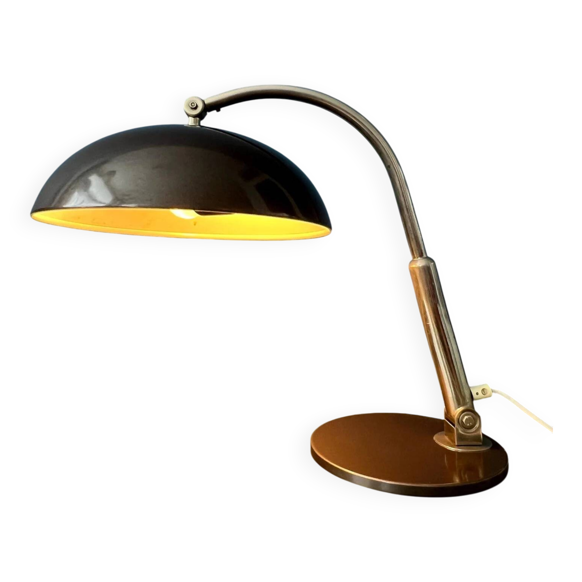 Vintage black Hala Busquet 144 desk lamp by Herman Busquet