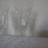 Ensemble de 6 coupes a champagne verre taillé transparent
