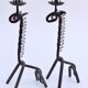 Paire de bougeoir Vintage fer forgé zoomorphe girafe