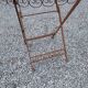 Garden furniture in brown patinated iron