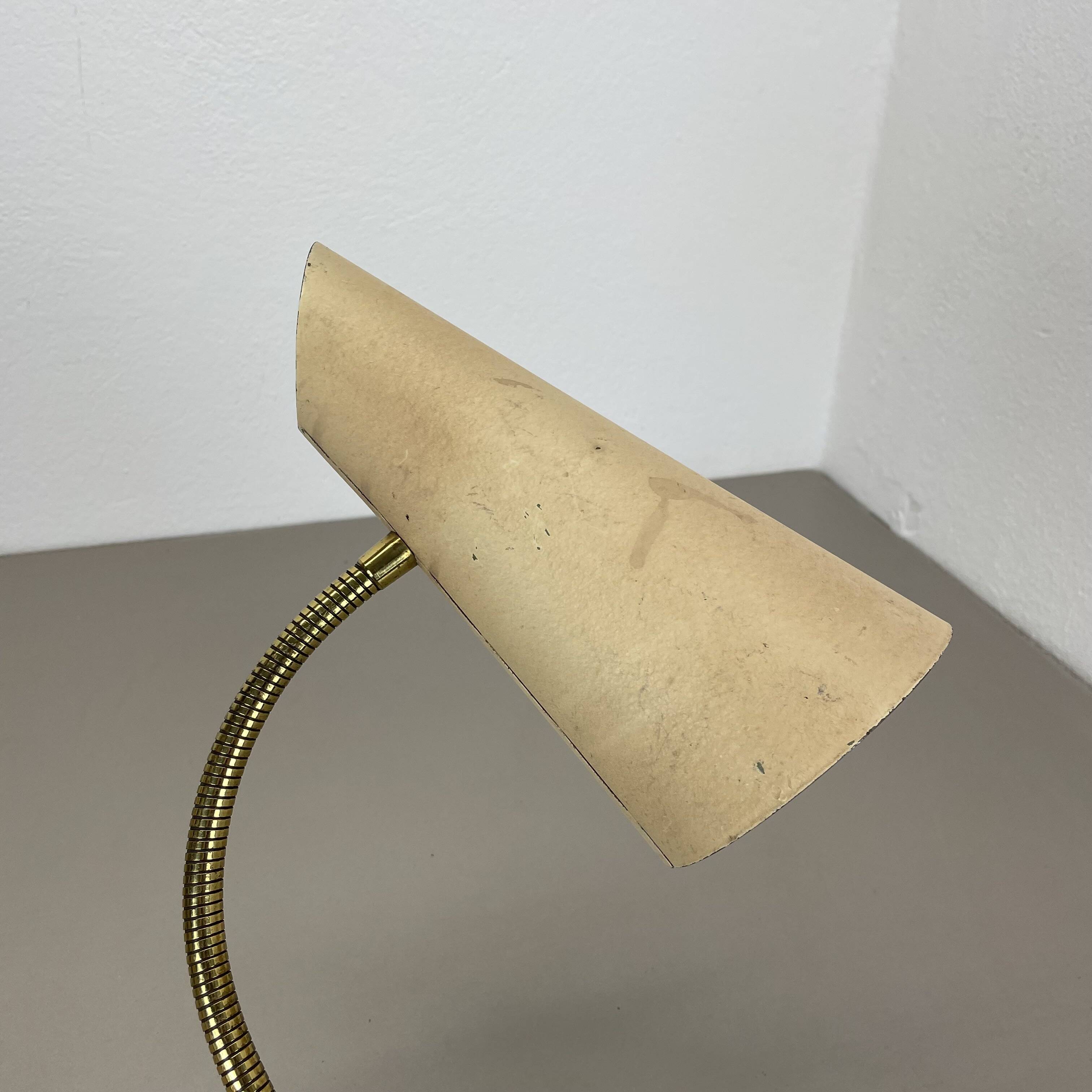 Rare adjustable diabolo brass stilnovo style wall ceiling light, italy 1950