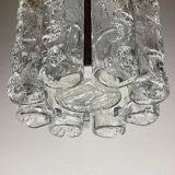 Vintage Ice Murano Chandelier by AV Mazzega, Italy, 1970s