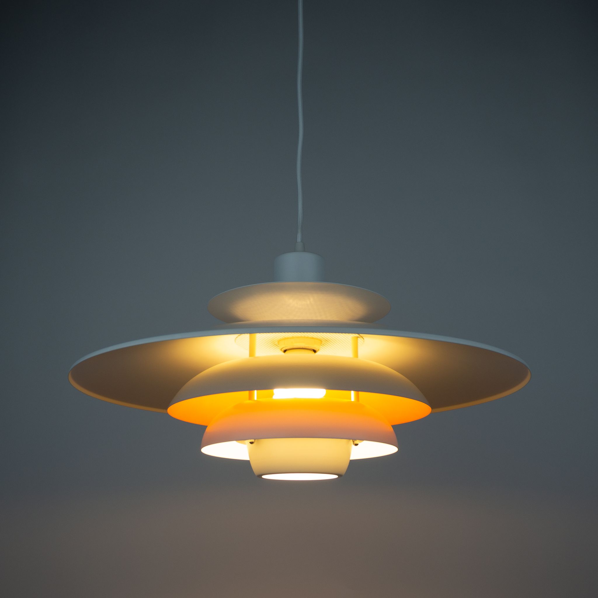 Danish vintage light Sofie by Kurt Wiborg, Jeka, 1980s