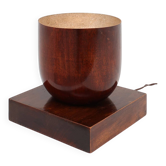 Sculptural Art Deco Wooden Uplight on Square Base, circa 1920