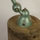 Jielde table lamp with 2 arms on a wooden base.