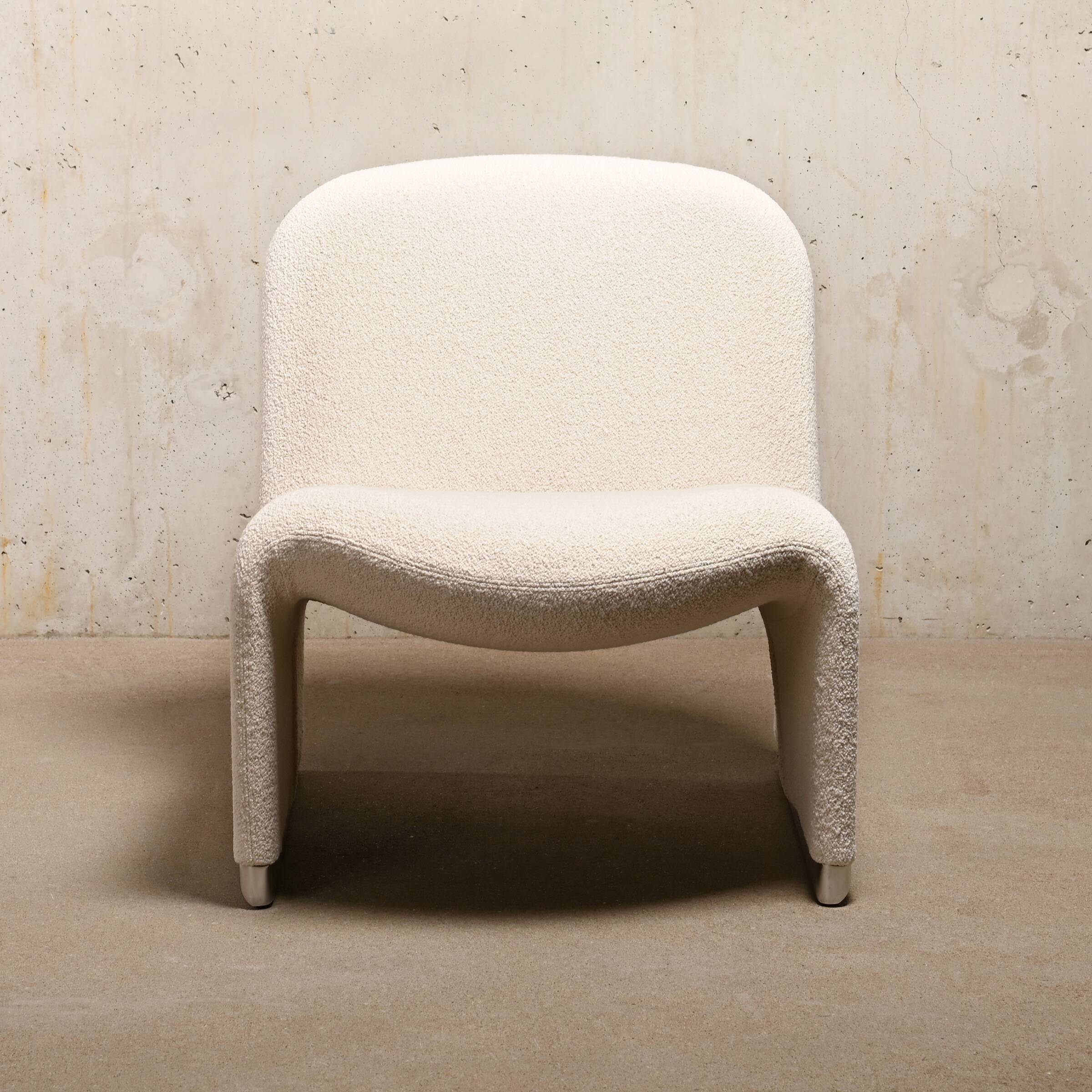 Giancarlo Piretti Alky Lounge Chair in Bouclé wool for Anonima Castelli