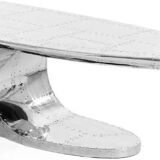 Aviator Coffee Table Wing with Drawer Aluminium Table Mid Century Aviation Furniture
