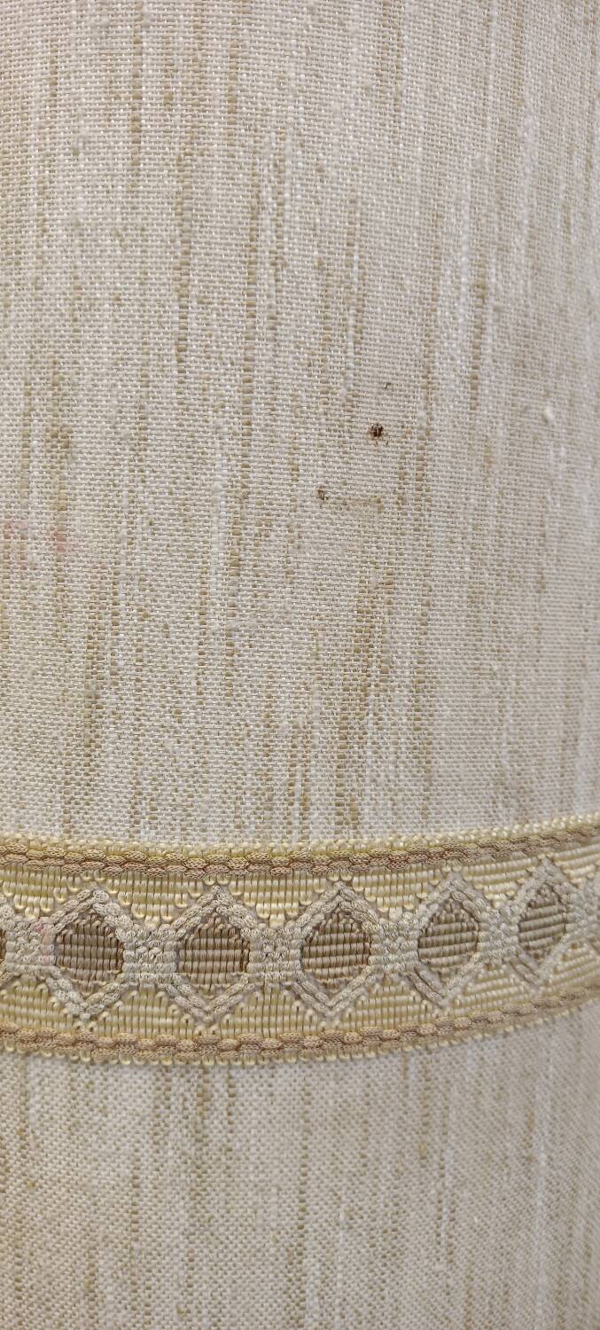 Glass and brass floor lamp