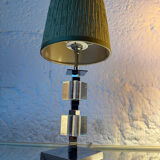Art Deco lamp in chrome and crystal