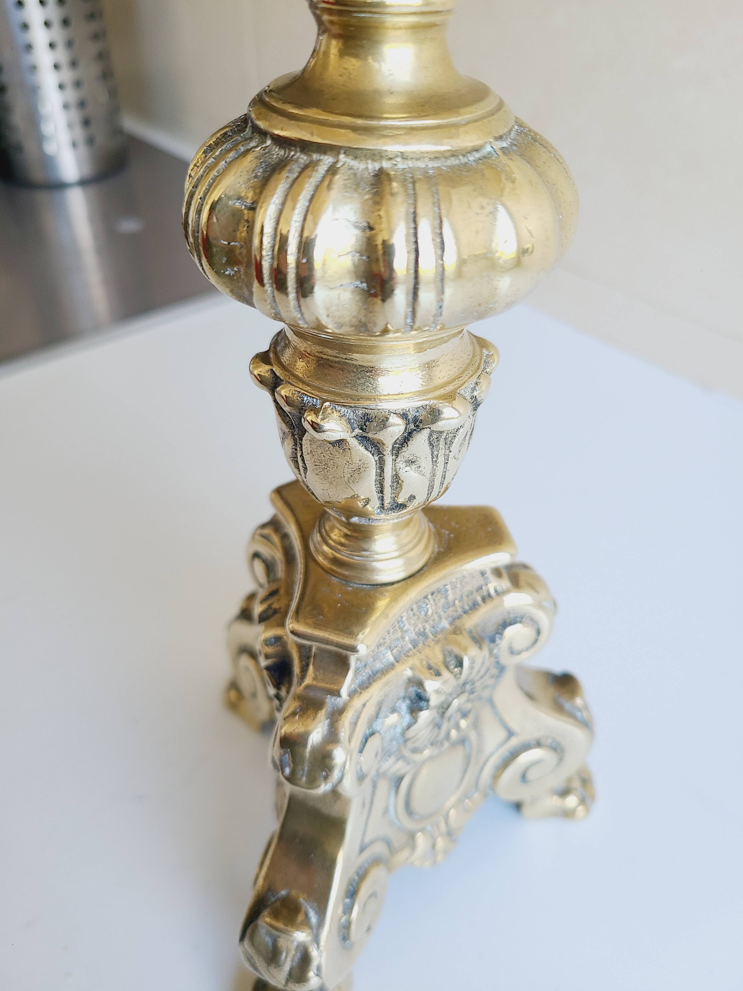 Anvienne bronze candelabra lamp XIX