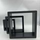 3 nesting shelves in grey lacquer.