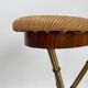 Set of Mid-Century Italian Bar Stools in Brass, 1950s