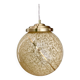 Vintage globe pendant light in yellow and gold clichy glass XXL