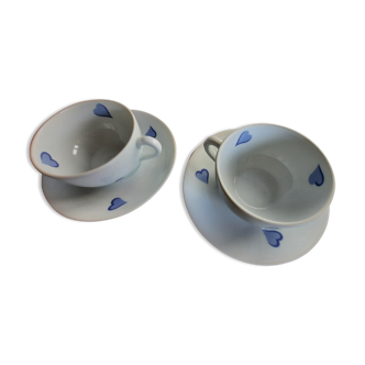 Pair of cups D. Porthault Limoges
