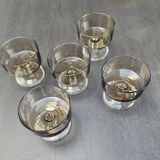 5 vintage champagne glasses