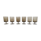 Set of 6 water glasses Cavalier Luminarc smoked vintage 70'S