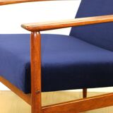 Vintage navy blue easy chair, 1970s