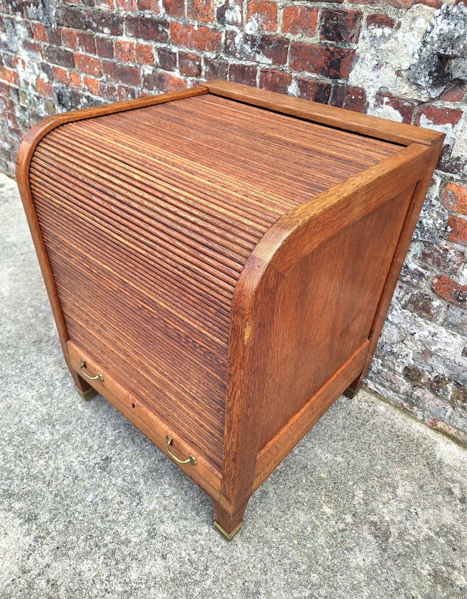 Large Art Deco curtain cabinet, antique secretary.