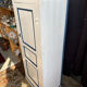 Antique bonnetière in cream and blue painted wood – in its original condition.