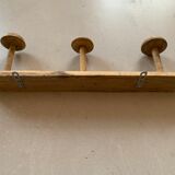 Antique wooden wall coat rack