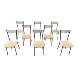 Vintage black metal and wicker italian bistro chairs.  Beautiful, elegant i