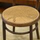 Pair of curved wooden bistro chairs stamped Fischel 1930s