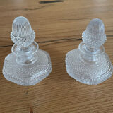 Pair of 19th-century Saint Louis perfume bottles