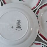 Set of 6 flat plates Gien model Saverne