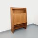Meuble secrétaire bibliothèque de rangement vintage en bois de chêne