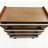 Vintage 1960s chest of drawers with compass legs