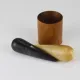 Carl Aubock II "The Bombs" salt and pepper shakers, walnut & horn, 1950s