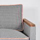 Mid-century original armchair Cube, 1970s,  restored, pied de poule