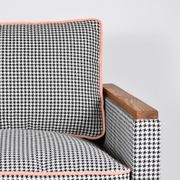 Mid-century original armchair Cube, 1970s,  restored, pied de poule