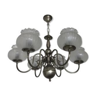 Pewter chandelier